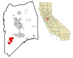 San Joaquin County California Incorporated and Unincorporated areas Tracy Highlighted